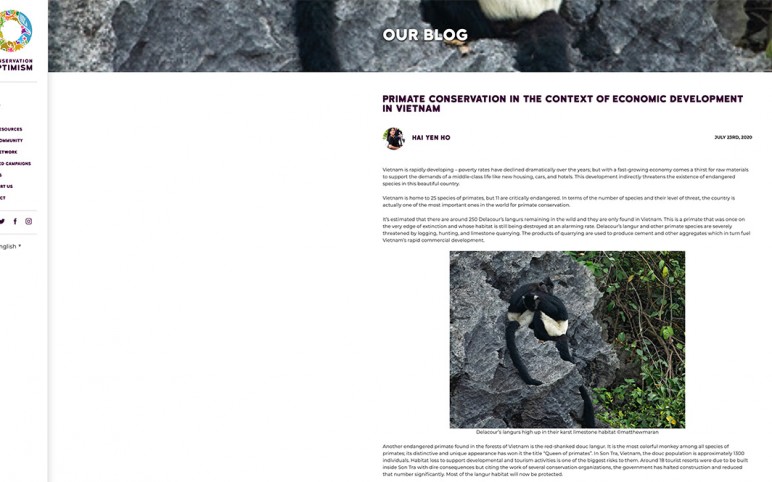 primate film featured on the Conservation Optimism Blog